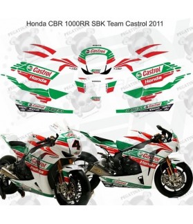 Stickers HONDA CBR 1000RR YEAR 2011 Team Castrol superbike (Compatible Product)