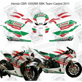 Stickers HONDA CBR 1000RR YEAR 2011 Team Castrol superbike