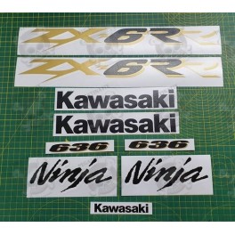 Kawasaki ZX-6RR 636 YEAR 2003-2004 STICKERS