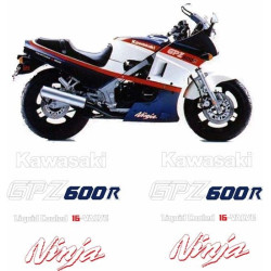 KAWASAKI GPZ-600R NINJA YEAR 1985 DECALS