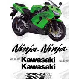 STICKER SET KAWASAKI ZX-6R Ninja YEAR 2005 - 2006