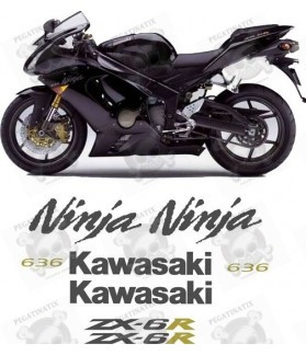 STICKER SET KAWASAKI ZX-6R Ninja YEAR 2005 - 2006