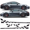 Porsche 992 "Black Edition" chequer Stripes DECALS