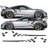 Porsche 991 checker side Stripes / Stickers AUFKLEBER