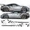 Porsche 991 checker side Stripes / Stickers AUTOCOLLANT (Produit compatible)
