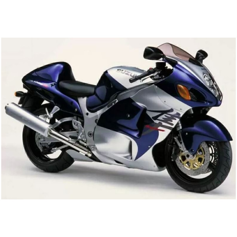 SUZUKI HAYABUSA YEAR 2001 SILVER/BLUE ADESIVOS