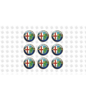 Alfa Romeo GEL Stickers decals x9 (Compatible Product)