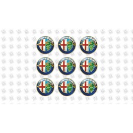 Alfa Romeo GEL Stickers decals x9