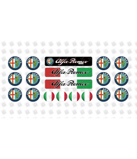 Alfa Romeo GEL Stickers decals x19 (Compatible Product)