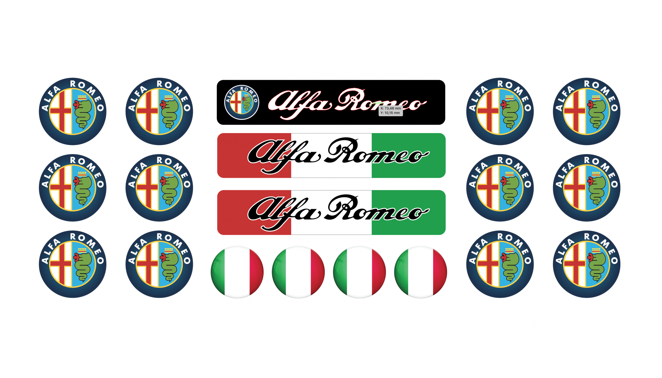Sticker vehicule logo Alfa Romeo - TenStickers