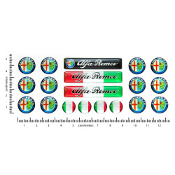 Alfa Romeo GEL Stickers decals