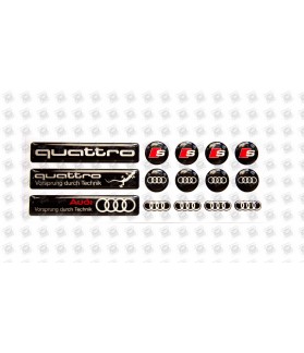 AUDI GEL Stickers decals x15 (Compatible Product)