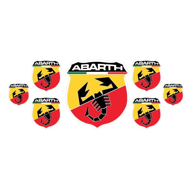 ABARTH GEL Autocollant x7