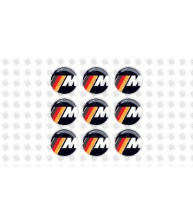 BMW M GEL Stickers decals x9 (Compatible Product)