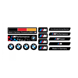 BMW M GEL Autocollant x15