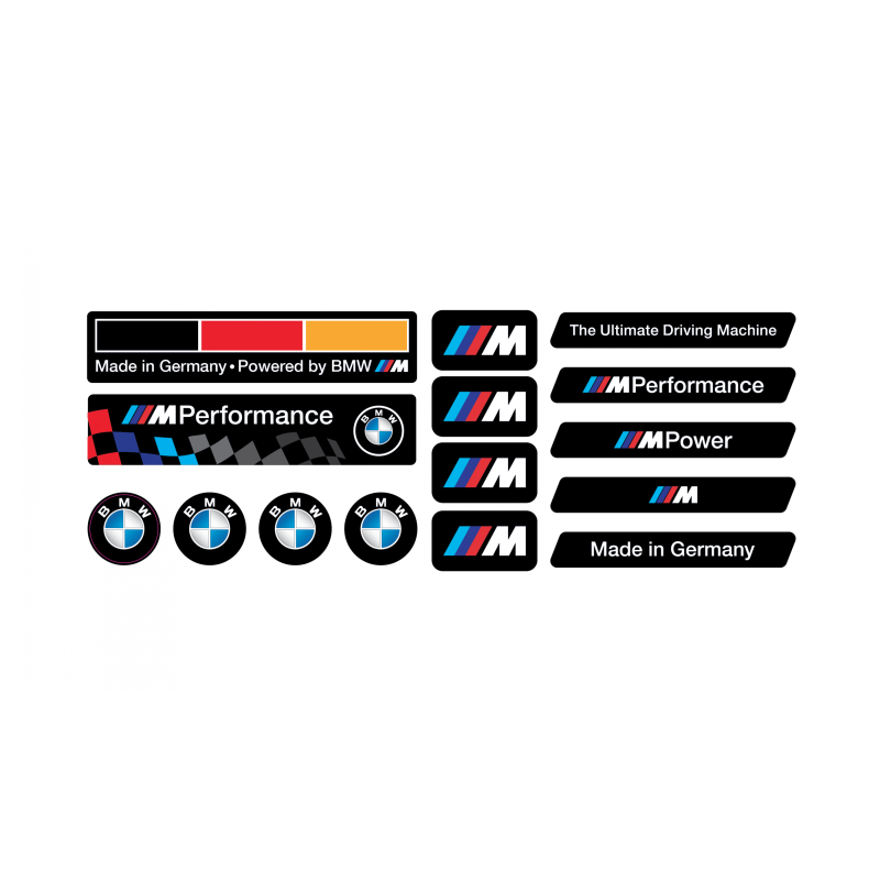 BMW M GEL adesivos x15