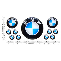 BMW GEL Aufkleber x11