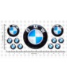 BMW GEL Stickers decals x11
