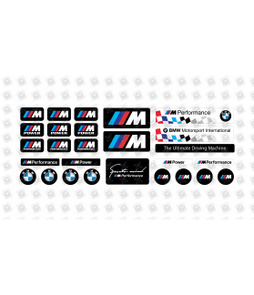 BMW GEL Stickers decals x27 (Compatible Product)