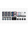 BMW GEL Stickers decals x27