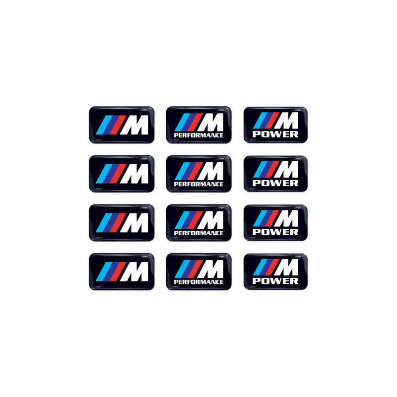 BMW M GEL Autocollant x12