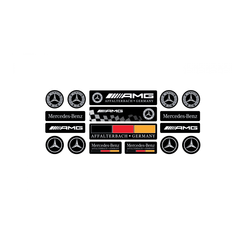 MERCEDES 3D GEL Adesivi x18