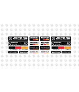 MERCEDES 3D GEL Stickers decals x18 (Compatible Product)