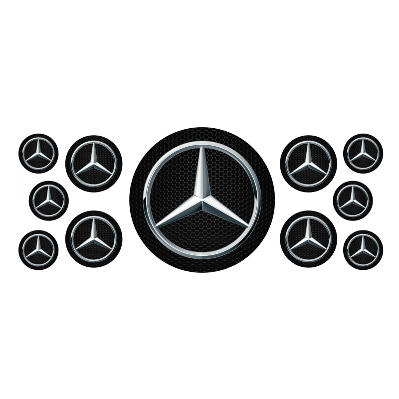 MERCEDES 3D GEL adesivos x11