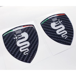 Alfa Romeo gel wing Badges 100mm decals