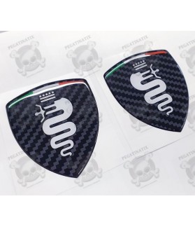 Alfa Romeo gel wing Badges 100mm Stickers decals (Compatible Product)