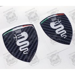 Alfa Romeo gel wing Badges 100mm Stickers decals