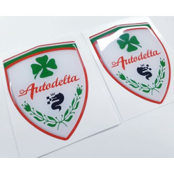 Alfa Romeo gel wing Badges 100mm adhesivos