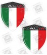 Alfa Romeo gel wing Badges 60mm Stickers decals