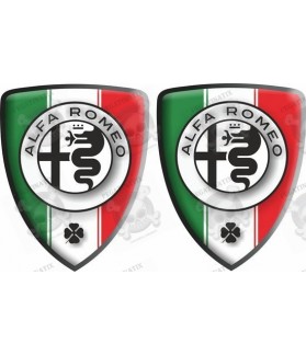 Alfa Romeo gel wing Badges 80mm Autocollant