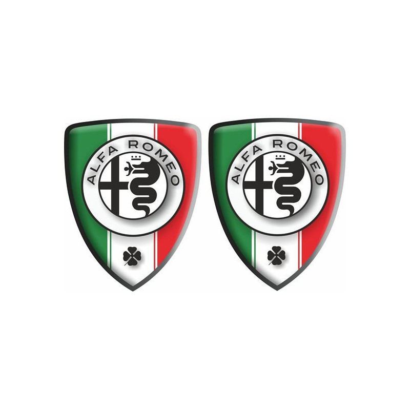 Alfa Romeo gel wing Badges 80mm adesivos