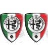 Alfa Romeo gel wing Badges 80mm Stickers decals