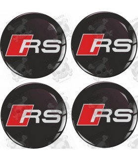 AUDI RS Wheel centre Gel Badges Stickers decals x4 (Compatible Product)