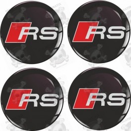 AUDI RS Wheel centre Gel Badges Stickers decals x4