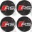 AUDI RS Wheel centre Gel Badges Stickers decals x4 (Compatible Product)