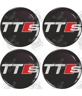 AUDI TTS Wheel centre Gel Badges Adhesivos x4