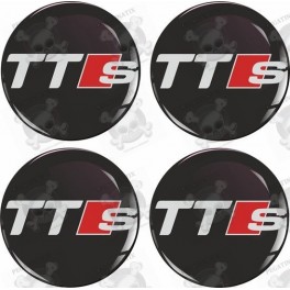 AUDI TTS Wheel centre Gel Badges Stickers decals x4