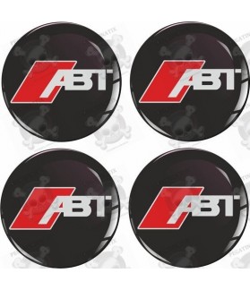 AUDI ABT Wheel centre Gel Badges Stickers decals x4