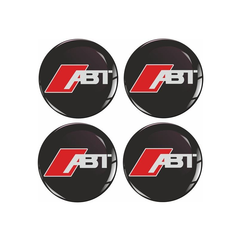 AUDI ABT Wheel centre Gel Badges Adesivi x4