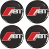 AUDI ABT Wheel centre Gel Badges Adesivi x4