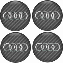 AUDI Wheel centre Gel Badges Adhesivos x4