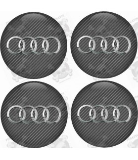 AUDI Wheel centre Gel Badges Autocollant x4