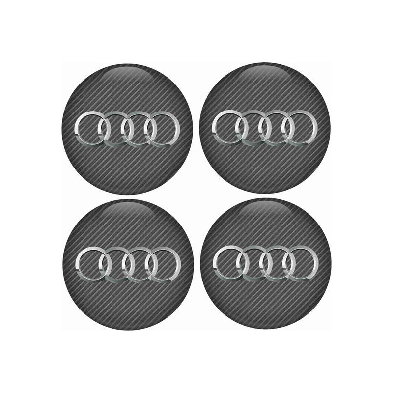 AUDI Wheel centre Gel Badges Adesivi x4