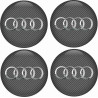 AUDI Wheel centre Gel Badges Adesivi x4