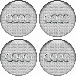 AUDI Wheel centre Gel Badges Adesivi x4