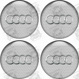 AUDI Wheel centre Gel Badges Stickers decals x4